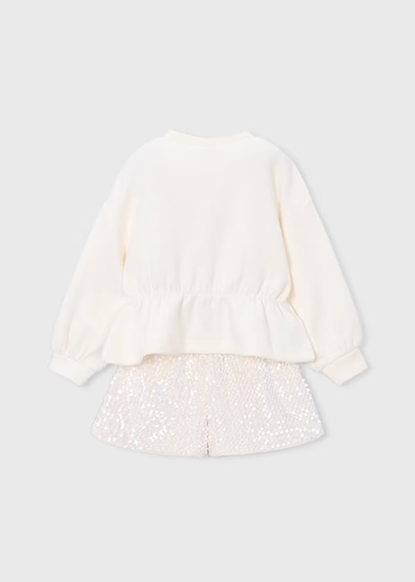 Mayoral Shorts Set with Sequins