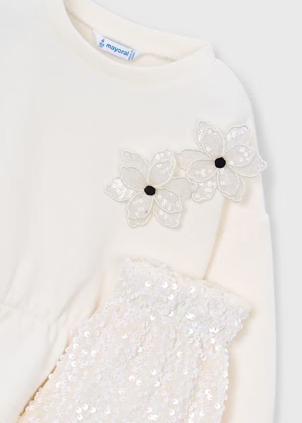 Mayoral Shorts Set with Sequins