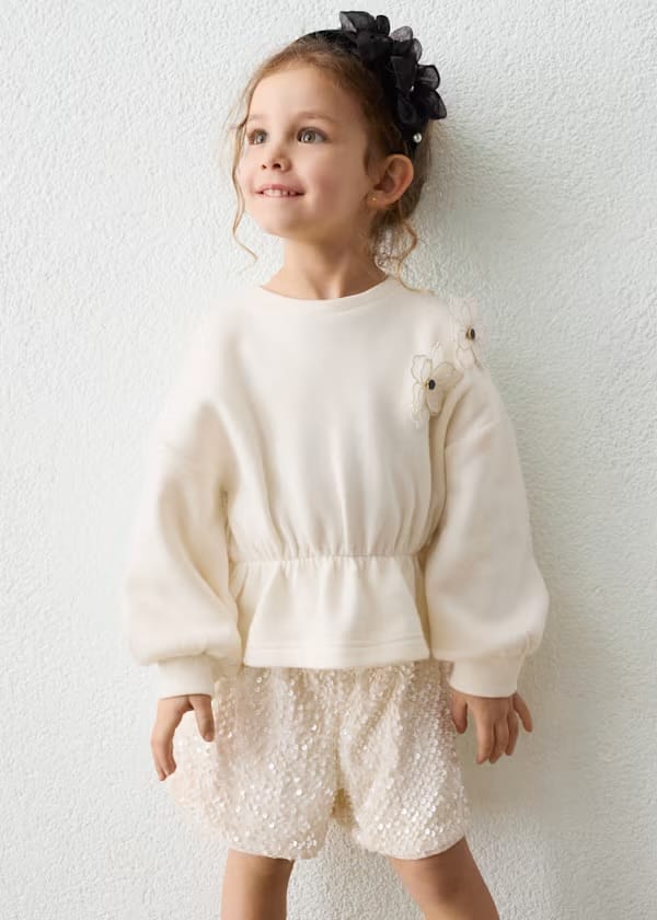 Mayoral Shorts Set with Sequins