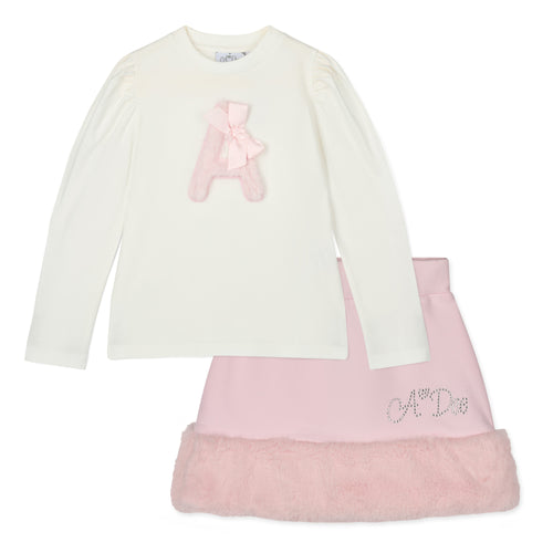 A Dee Andrea Fur Skirt Set