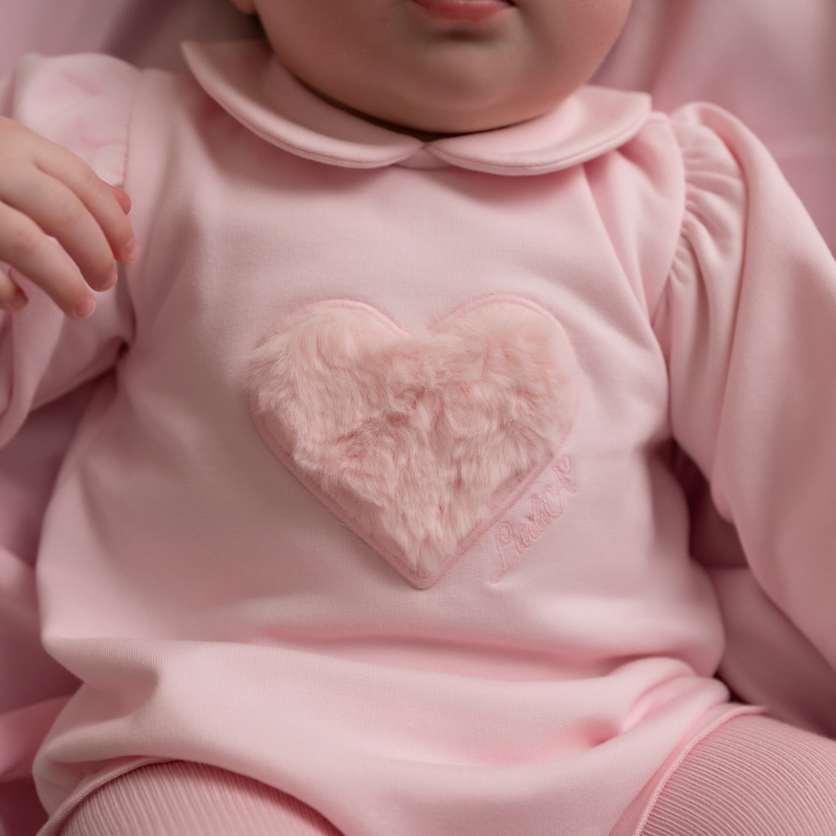 Little A Dulca Fur Heart Romper