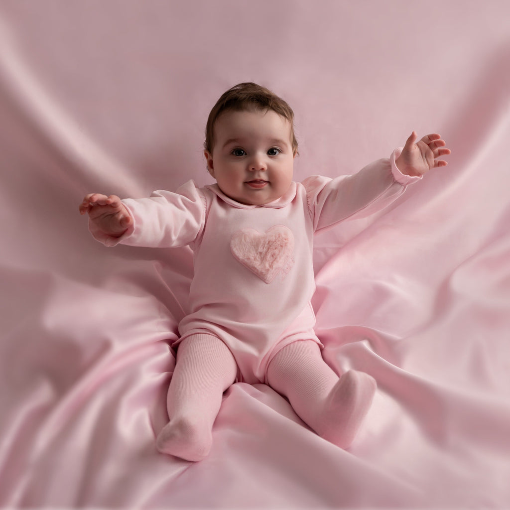 Little A Dulca Fur Heart Romper