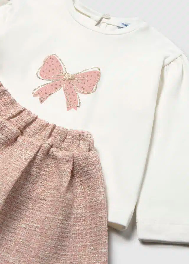 Mayoral Tweed-Knit Skirt Set