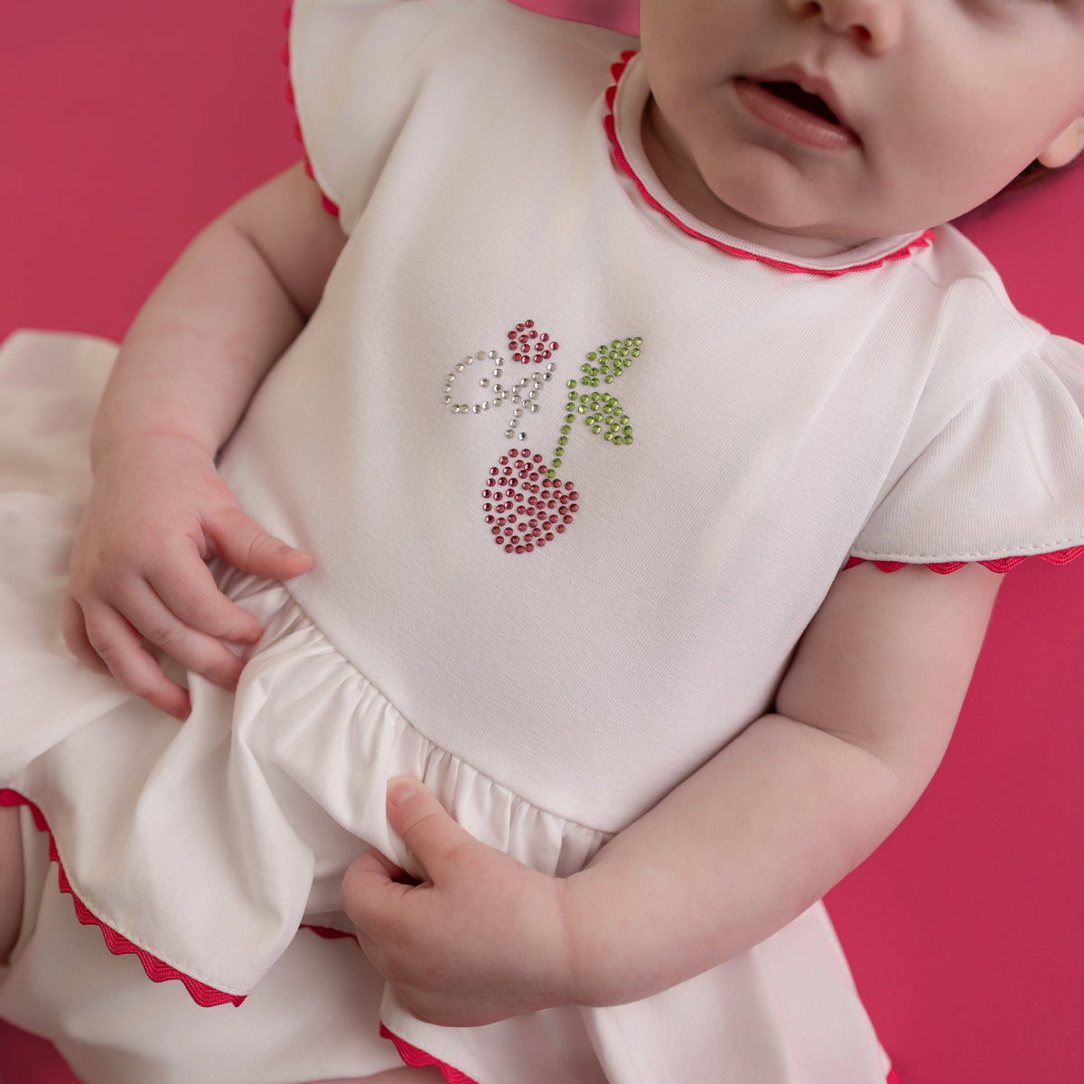 Little A Peggy Cherry Romper